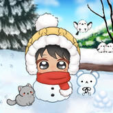 mari luffy snowman